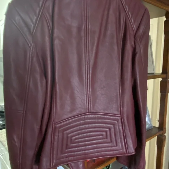 Black Rivet Genuine Leather Jacket - Picture 5 of 6